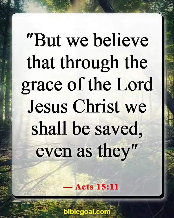 Bible Verses About God’s Unmerited  Favor (Acts 15:11)