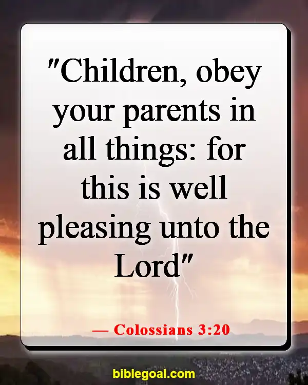 Bible Verse About Family Serving The Lord (Colossians 3:20)
