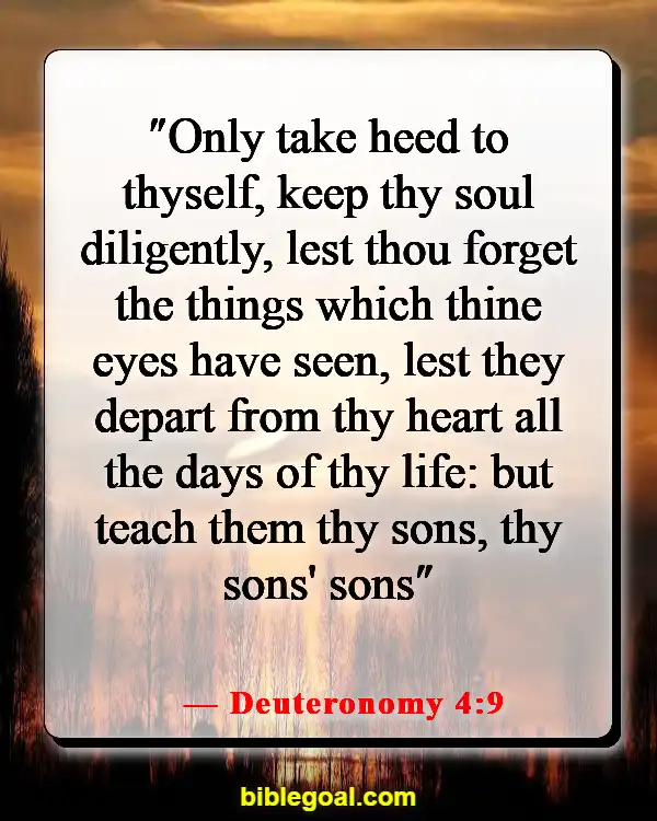 Bible Verse About Family Serving The Lord (Deuteronomy 4:9)
