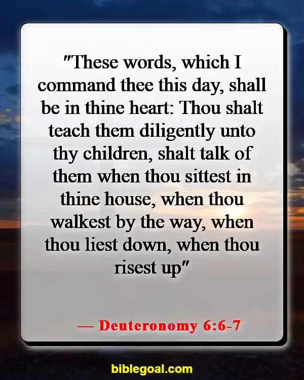 Bible Verse About Family Serving The Lord (Deuteronomy 6:6-7)