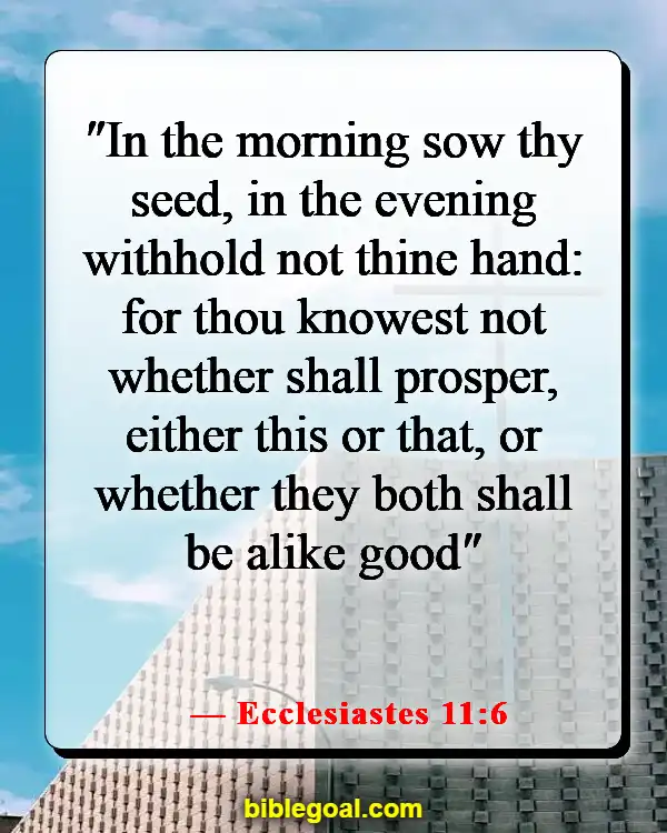 Bible Verses About Sowing And Reaping (Ecclesiastes 11:6)