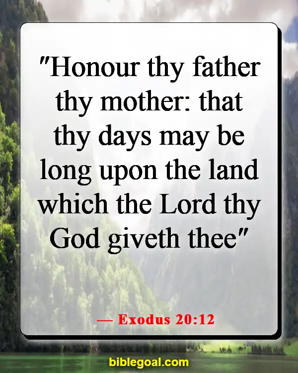 Bible Verse About Family Serving The Lord (Exodus 20:12)