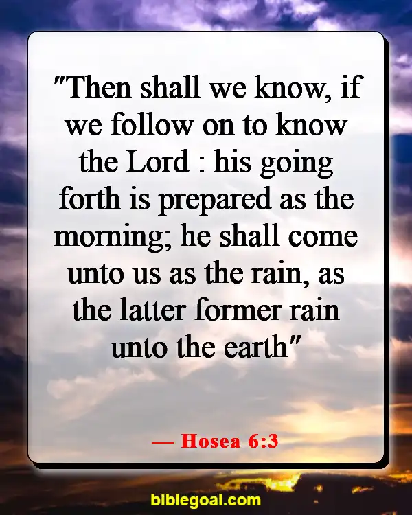 Bible Verses About Seasons Of Life (Hosea 6:3)