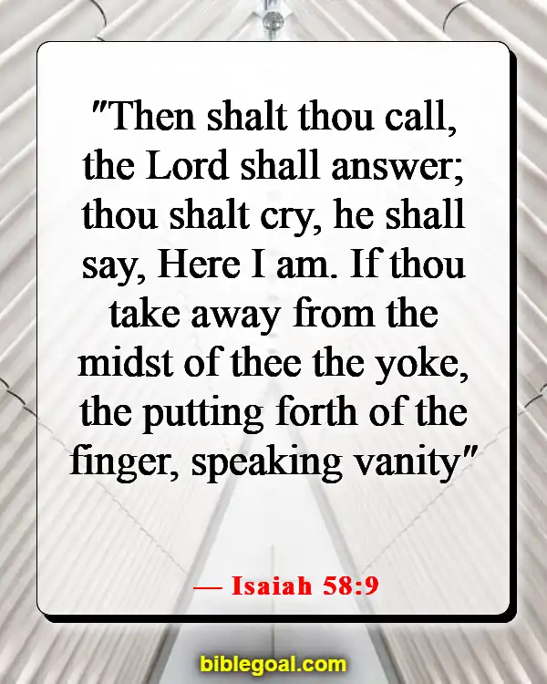 Bible Verses About God Answering Prayers (Isaiah 58:9)
