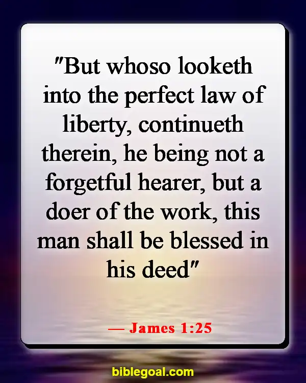 Bible Verses About Abiding By The Law (James 1:25)