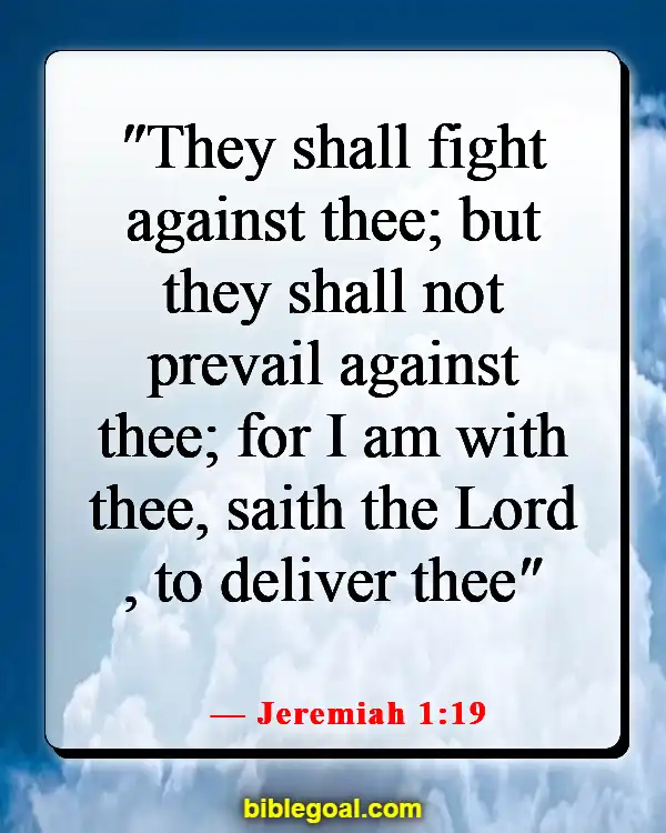 Bible Verses About Fighting Spiritual Warfare (Jeremiah 1:19)