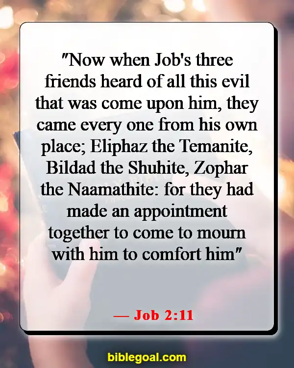 Bible Verses About Spending Time With Friends (Job 2:11)