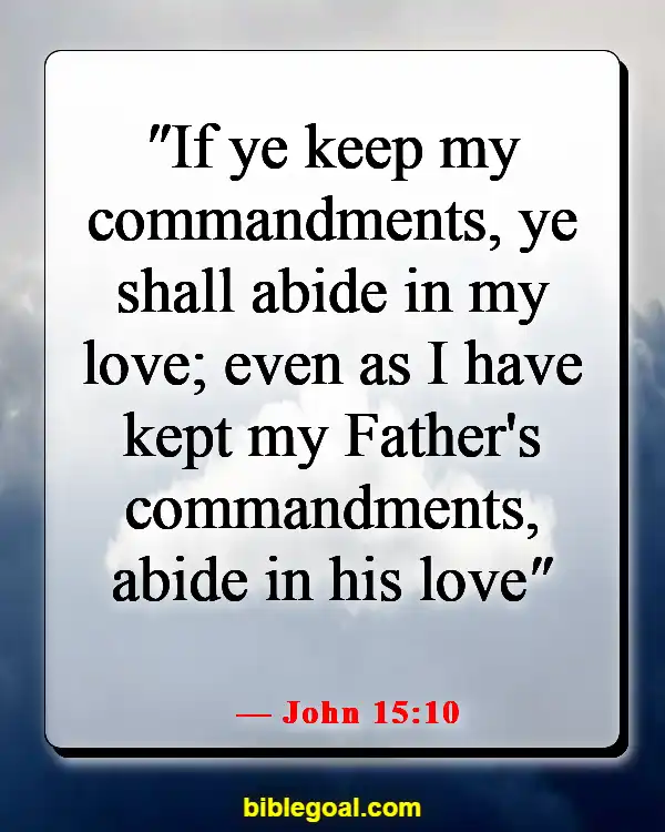 Bible Verses About Abiding By The Law (John 15:10)