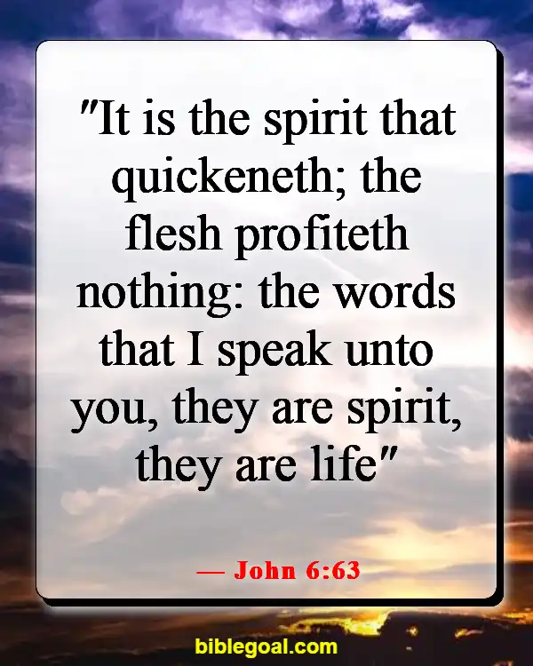 Bible Verse About Filling Your Mind With Good Things (John 6:63)