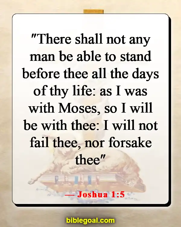 Bible Verses About Being Scared And Worried (Joshua 1:5)