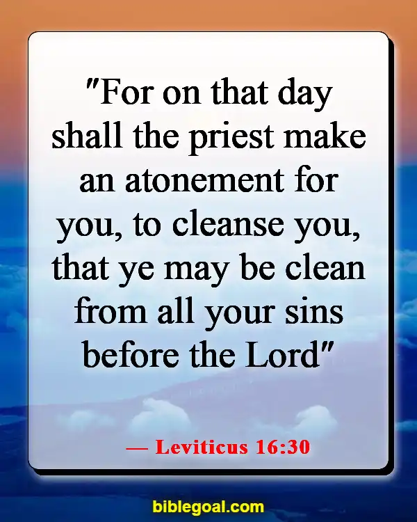 Bible Verses About Sins Being Washed Away (Leviticus 16:30)
