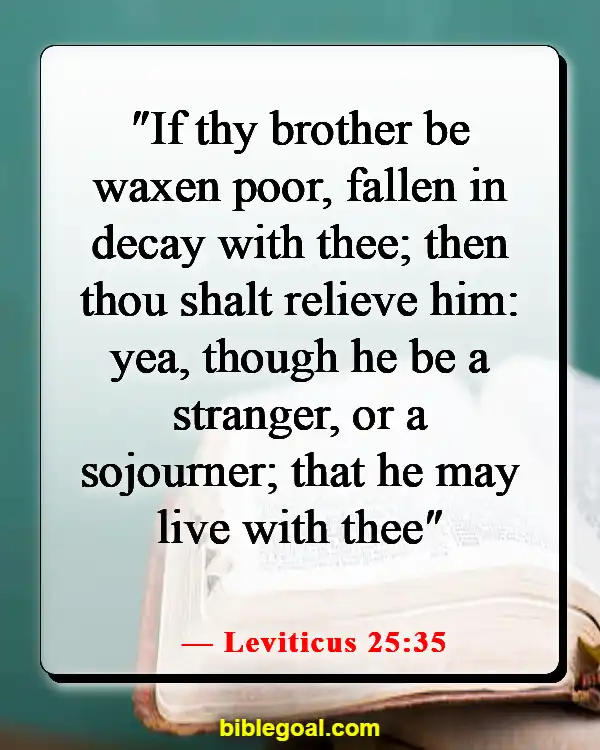 Bible Verses About Being A Blessing To Others (Leviticus 25:35)