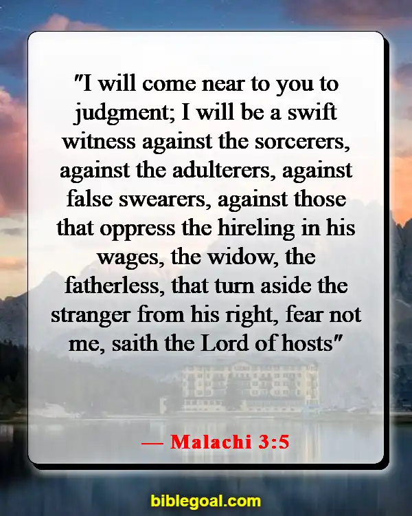 Bible Verses About The Wicked Being Punished (Malachi 3:5)