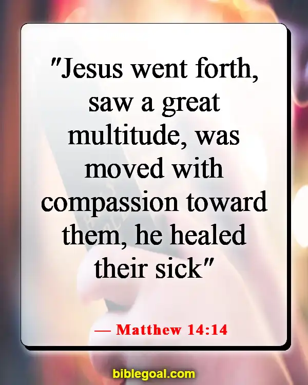 Bible Verses About God Protecting Us From Sickness (Matthew 14:14)