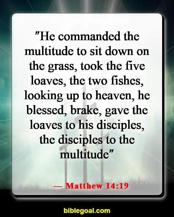 Bible Verses About Food And Fellowship (Matthew 14:19)