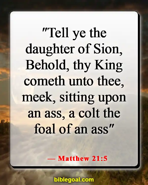 Bible Verse Humble Yourself In The Sight Of The Lord (Matthew 21:5)