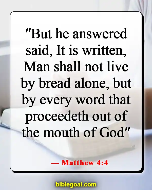 Bible Verses About Food And Fellowship (Matthew 4:4)