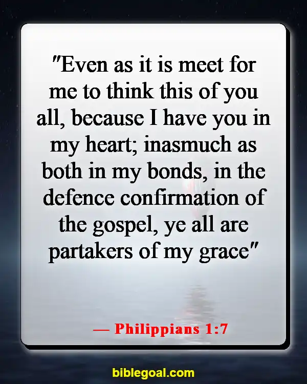 Bible Verses About God’s Unmerited  Favor (Philippians 1:7)
