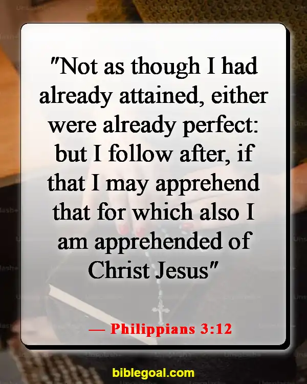 Bible Verses About Not Being Perfect (Philippians 3:12)