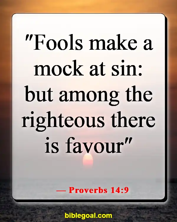 Bible Verses About Mocking God (Proverbs 14:9)