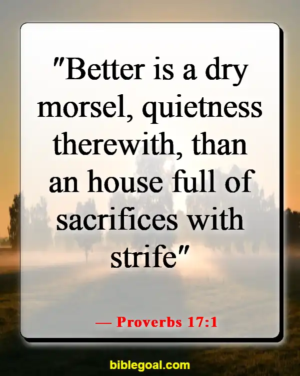 Bible Verses About Food And Fellowship (Proverbs 17:1)