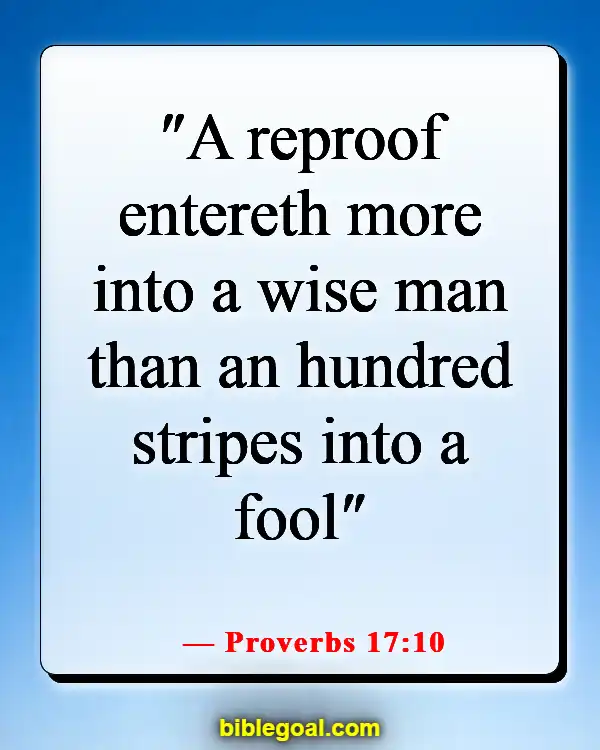 Bible Verse On Correcting Others In Love (Proverbs 17:10)