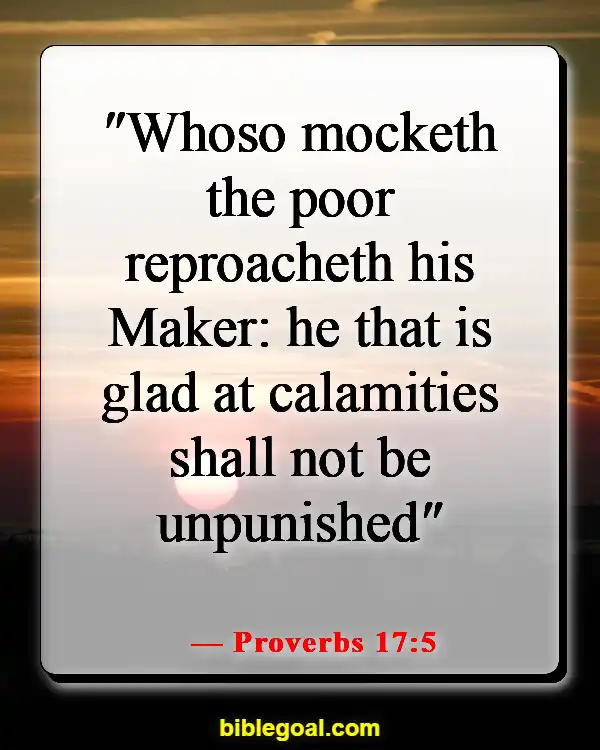 Bible Verses About Mocking God (Proverbs 17:5)