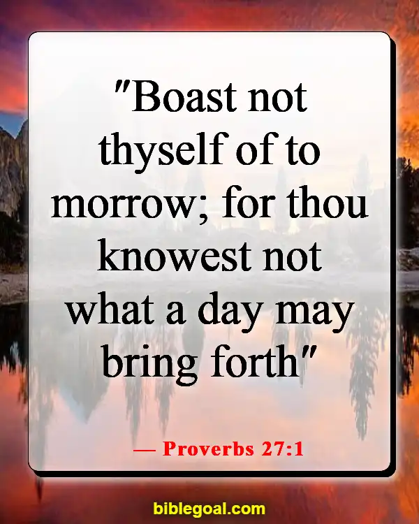 Bible Verse About God's Timing (Proverbs 27:1)