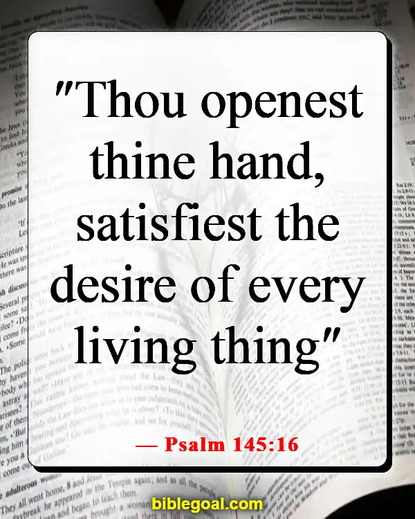 Bible Verses About God Answering Prayers (Psalm 145:16)