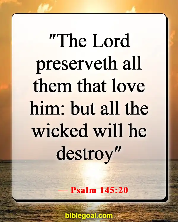 Bible Verses About The Wicked Being Punished (Psalm 145:20)