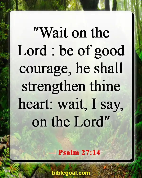 Bible Verse About Waiting For The Right Time (Psalm 27:14)
