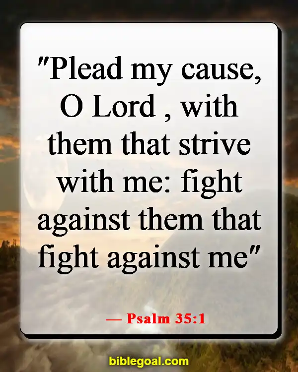 Bible Verses About Fighting Spiritual Warfare (Psalm 35:1)