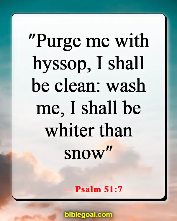 Bible Verses About Sins Being Washed Away (Psalm 51:7)