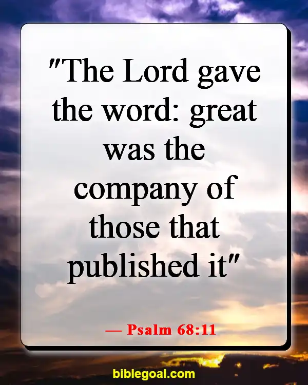Bible Verses To Pray For Mission Trips (Psalm 68:11)