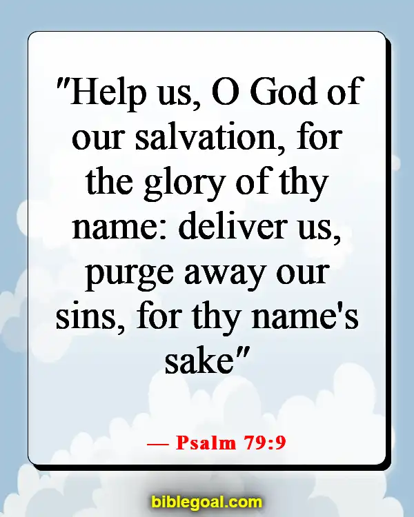 Bible Verses About Sins Being Washed Away (Psalm 79:9)