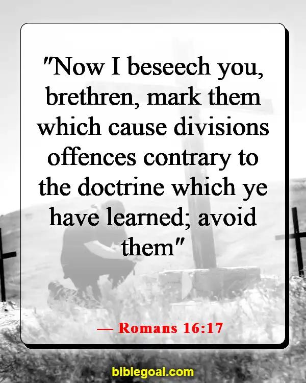 Bible Verses About Choosing The Right Friends (Romans 16:17)