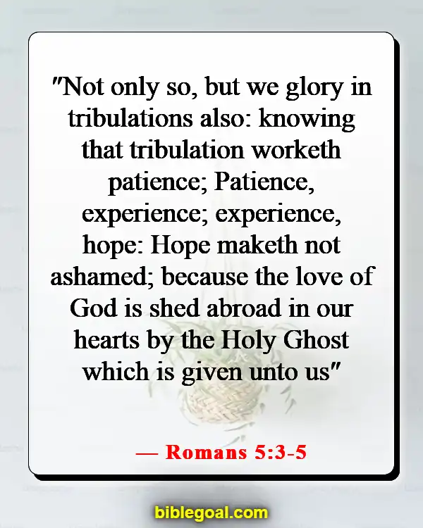 Best Bible Verses For When You Are Depressed (Romans 5:3-5)