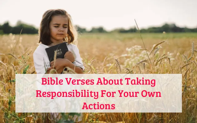 Bible Verses About Taking Responsibility For Your Own Actions