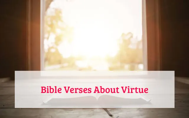 Bible Verses About Virtue